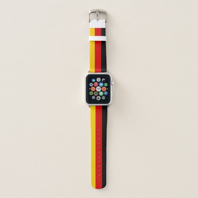 Germany Flag & German Flag fashion / Deutschland Apple Watch Band (Front)