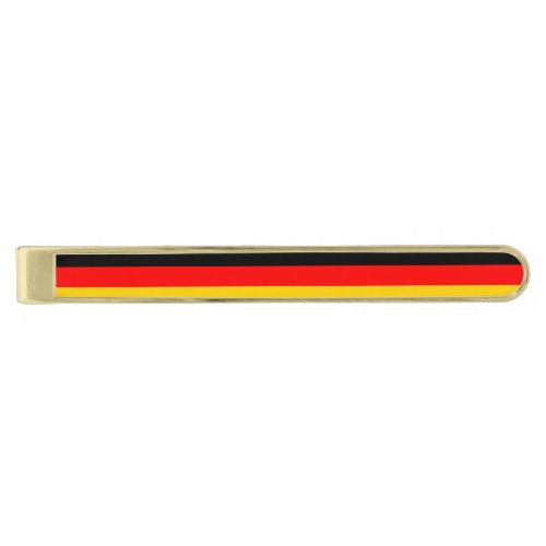 Germany Flag Gold Finish Tie Bar