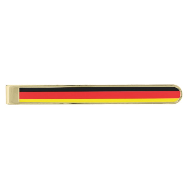 Germany flag gold finish tie bar (Front)