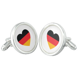 Germany Flag Heart Cufflinks