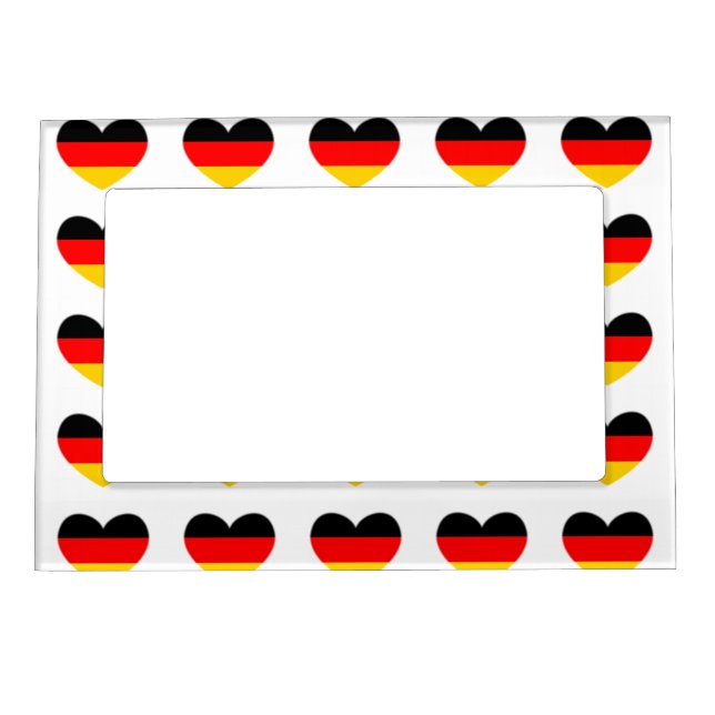 Germany Flag Heart Magnetic Photo Frame (Front)
