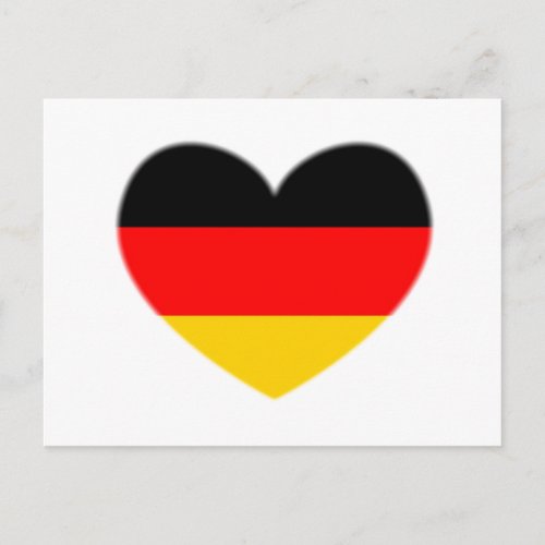 Germany Flag Heart Postcard