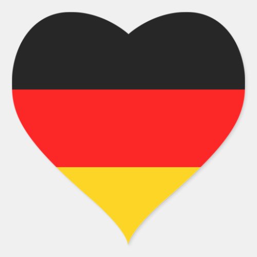 Germany Flag Heart Sticker