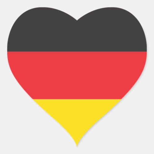 GERMANY FLAG HEART STICKER