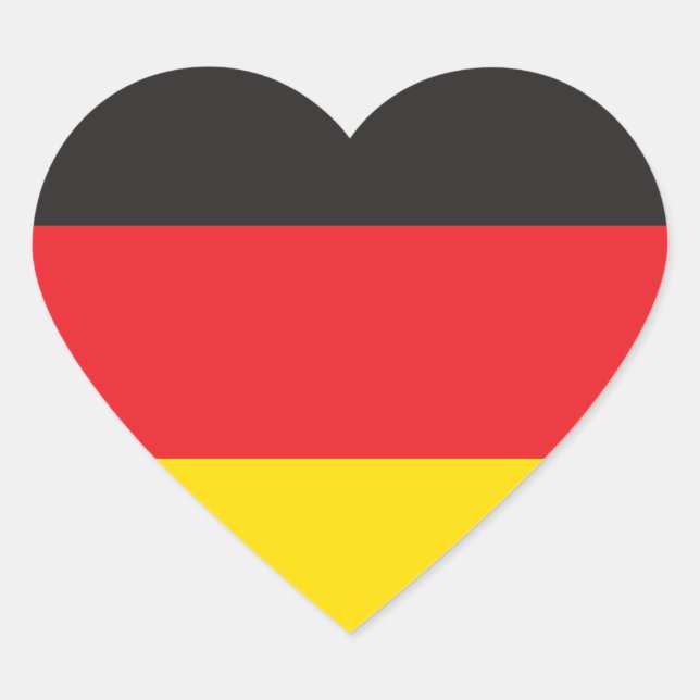 GERMANY FLAG HEART STICKER (Front)