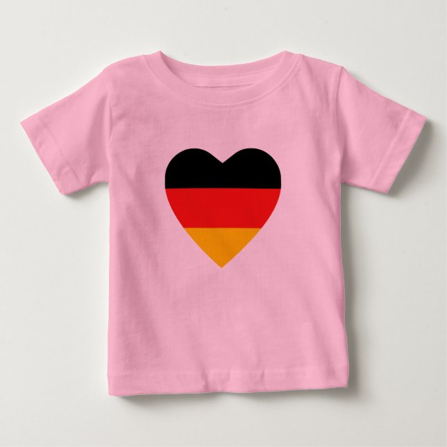 Germany Flag Heart T-Shirt (Front)