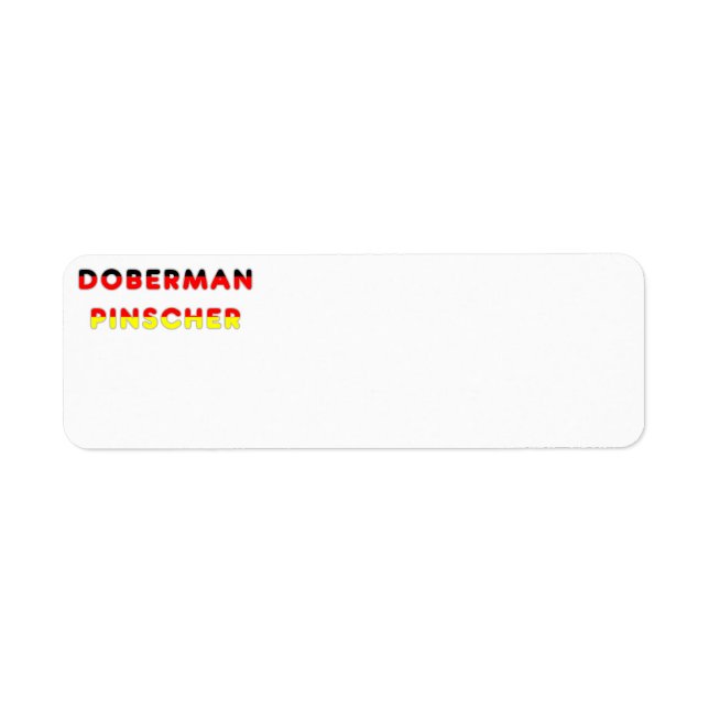germany-flag in doberman pinscher name label (Front)