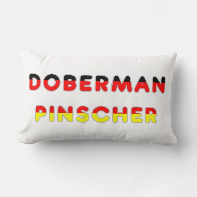 germany-flag in doberman pinscher name lumbar pillow (Front)