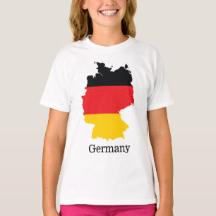 Germany Flag in Map Souvenir Design T-Shirt