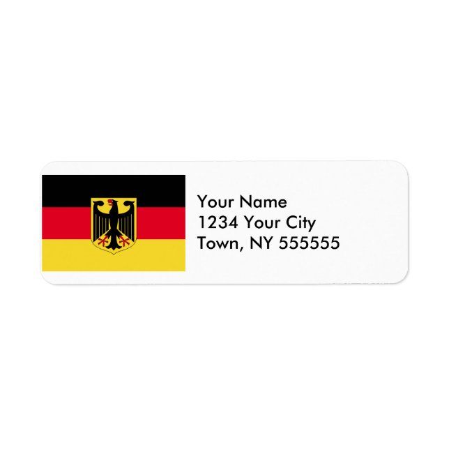 Germany Flag Label (Front)