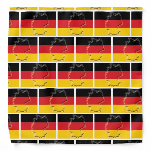 GERMANY Flag Map Deutschland Bandana (Front)
