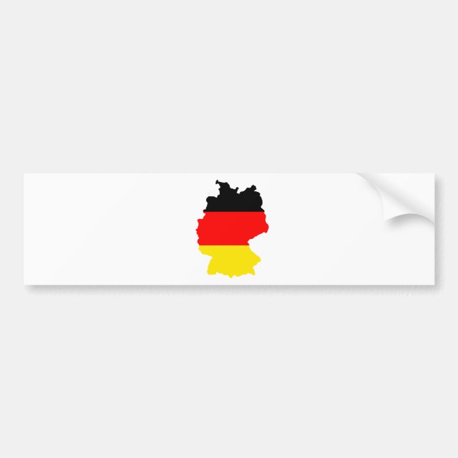 Germany Flag Map full size Bumper Sticker (Front)