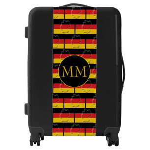 GERMANY Flag Map   Monogram   German Deutschland Luggage