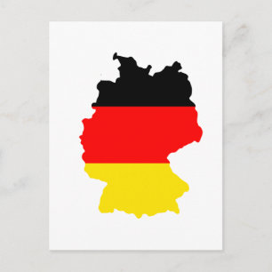 Germany flag map postcard