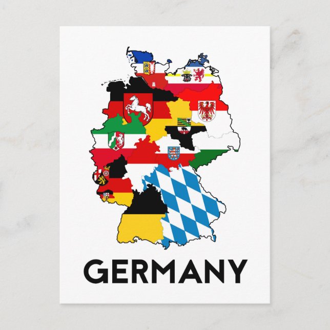 germany flag map postcard (Front)