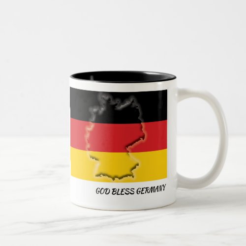 GERMANY FLAG MAP Scripture Customized White Two_Tone Coffee Mug