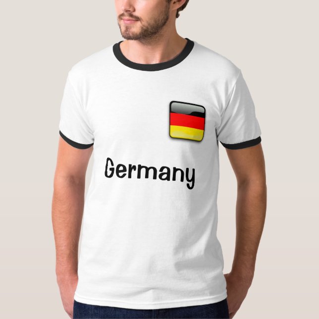 Germany Flag  Men's Basic Ringer T-Shirt (Front)