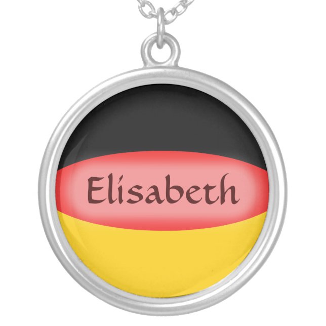 Germany Flag + Name Necklace (Front)