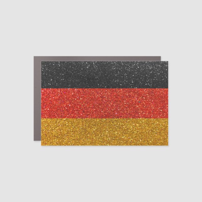 Germany Flag of German Berlin Glitter Sparkle Car Magnet (Front)