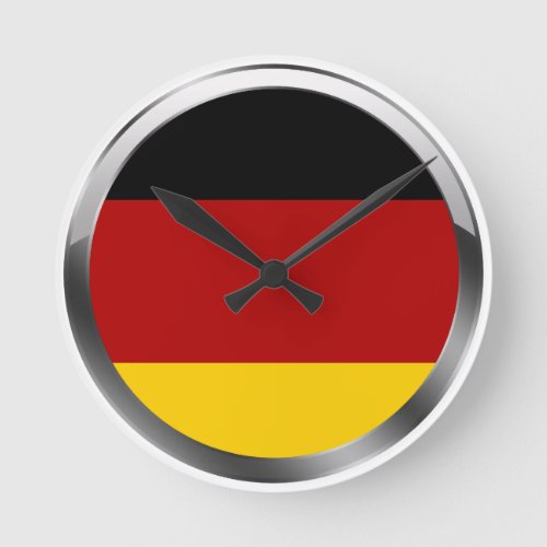 Germany Flag of germany Deutschland Flagge Round Clock