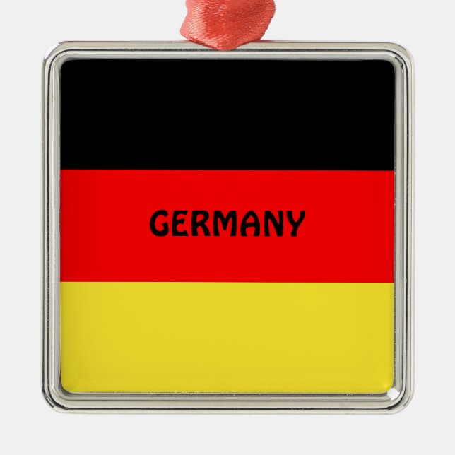 Germany: Flag of Germany Metal Ornament (Front)