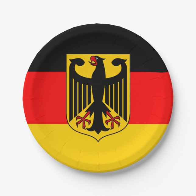 Germany Flag Paper Plates (Front)