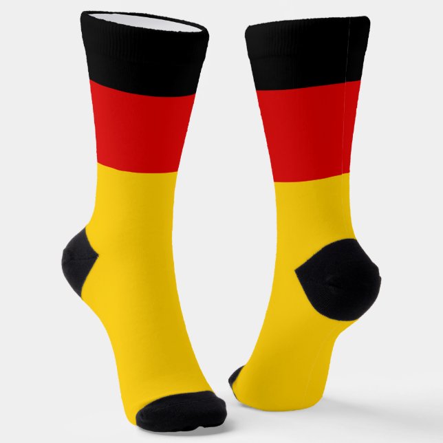 Germany Flag Patriotic German National Pride Socks (Angled)