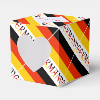 Germany Flag Personalized Heart Favor Boxes