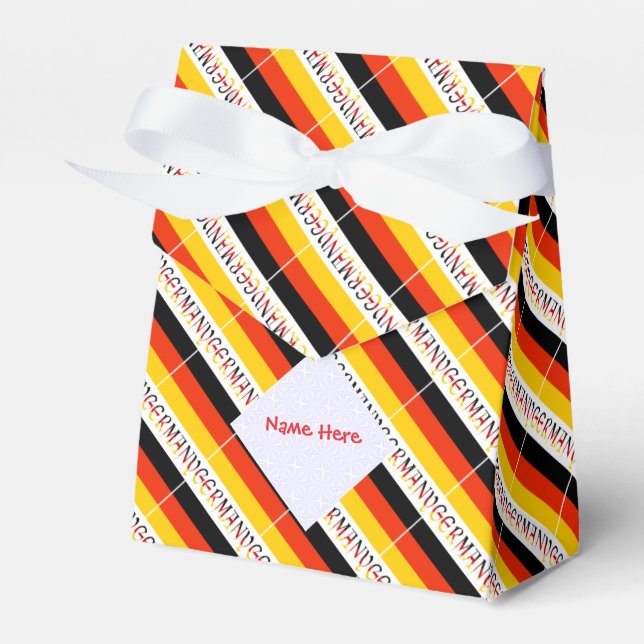 Germany Flag Personalized Tent  Favor Boxes (Front Side)