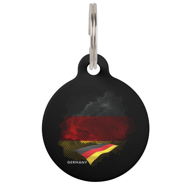 Germany flag pet ID tag (Front)