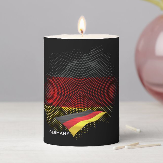 Germany flag pillar candle (In Situ)