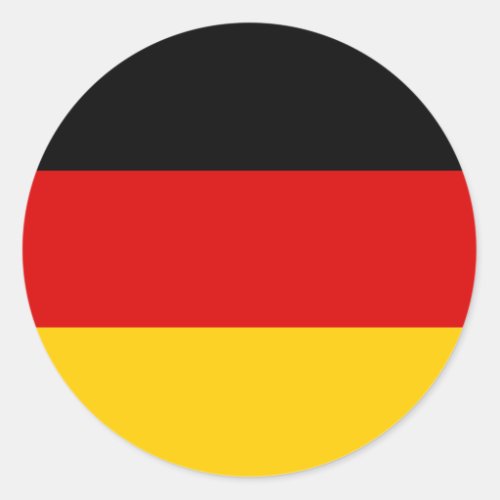 Germany flag quality classic round sticker