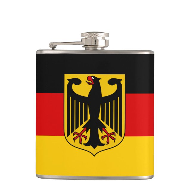Germany flag quality hip flask (Front)