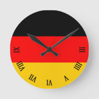 Germany flag round clock