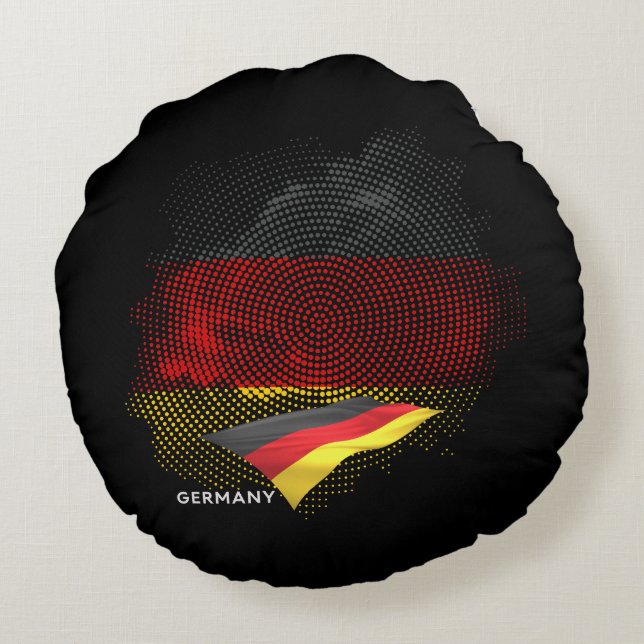 Germany flag round pillow (Back)