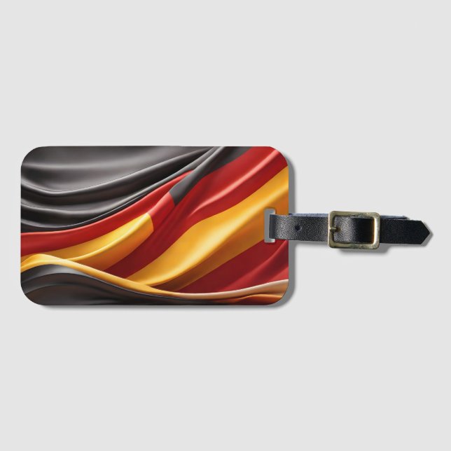 Germany flag silk texture  luggage tag (Front Horizontal)