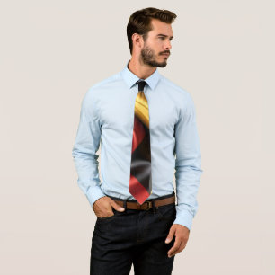 Germany flag silk texture  neck tie