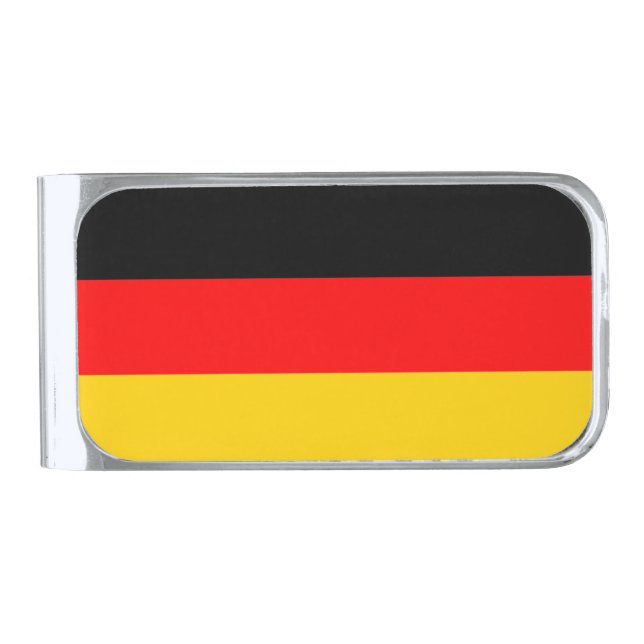 Germany Flag Silver Finish Money Clip (Front)