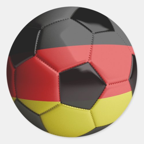 Germany Flag Soccer Ball Classic Round Sticker
