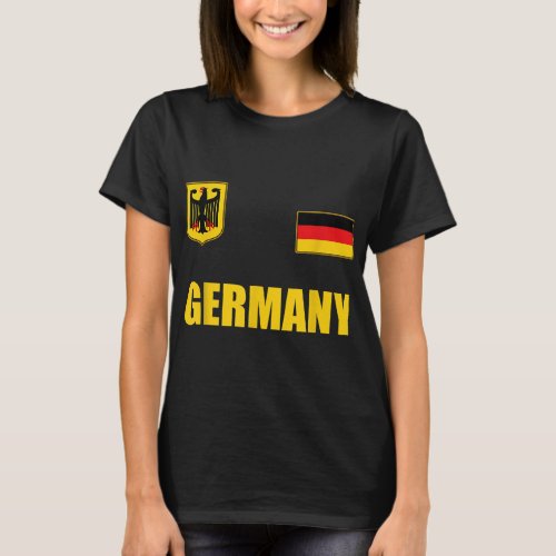 Germany Flag Soccer Player for German Jersey Deuts T_Shirt