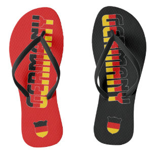 Germany Flag Superb Patriotic Flip Flops
