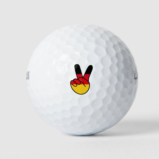 Germany Flag V Sign Golf Balls (Front)