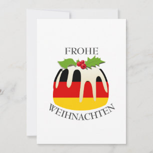 GERMANY FLAG   Weihnachtspudding   Festive Holiday Card