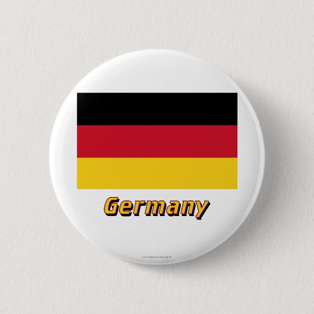 Germany Flag with Name Button (Front)