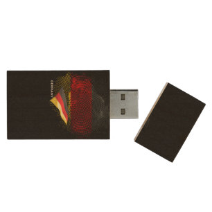 Germany flag wood flash drive