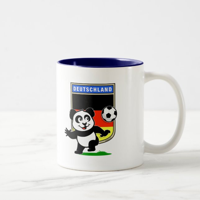 Germany Football Panda Two-Tone Coffee Mug (Right)