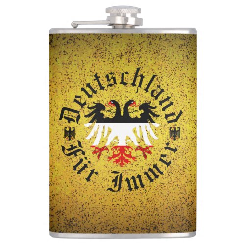 Germany foreverGerman empire flag double eagle Fl Flask
