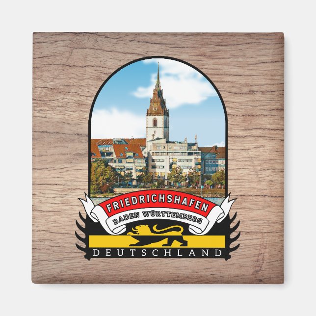 Germany Friedrichshafen Vintage souvenir Magnet (Front)