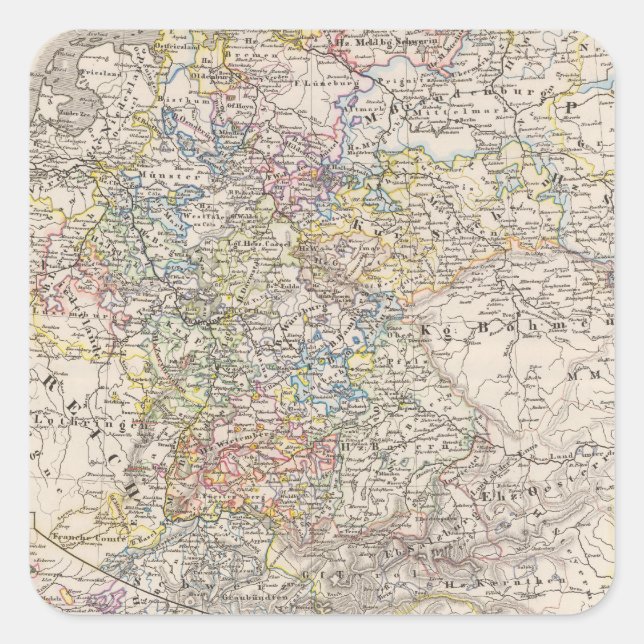 Germany from 1649 to 1792 square sticker (Front)