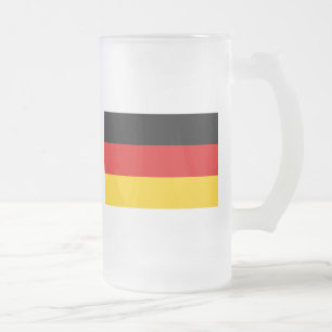 germany frosted glass beer mug